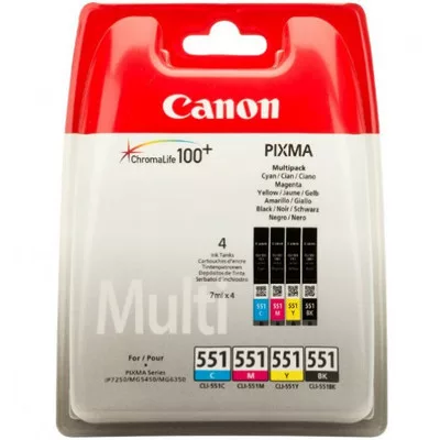 CANON® CLI-551 EREDETI TINTAPATRON Multipack 4x7 ml ( 6509B009 )