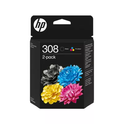 HP No.308 eredeti fekete/színes multipakk  (~160+ ~120 oldal) HP308 / 6L6S6UE  ( HP308 )