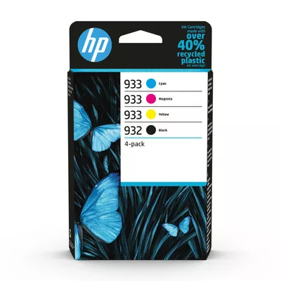 HP Nr.932/933 (6ZC71AE) eredeti (fekete-cián-magenta-sárga) TINTAPATRON / INK CARTRIDGE multipakk,  ~ 1390  oldal -  (Leértékelt! Részletek a leírásban.)