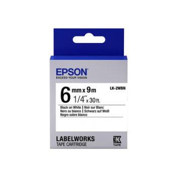   Epson LabelWorks LK-2WBN szalagkazetta - FEHÉR alapon FEKETE / BLACK felirat