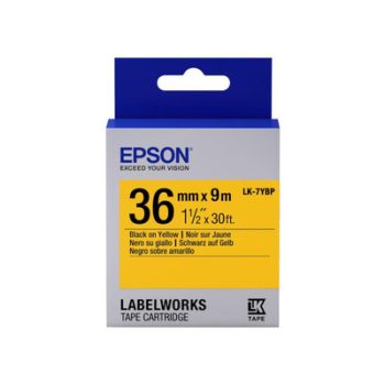   Epson LabelWorks LK-7YBP szalagkazetta - PASZTELL SÁRGA / YELLOW alapon FEKETE / BLACK felirat