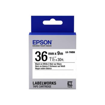   Epson LabelWorks LK-7WBN szalagkazetta - FEHÉR alapon FEKETE / BLACK felirat