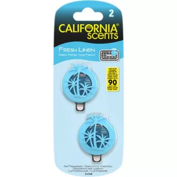   Autóillatosító, mini diffúzer, 2*3 ml, CALIFORNIA SCENTS "Fresh Linen"
