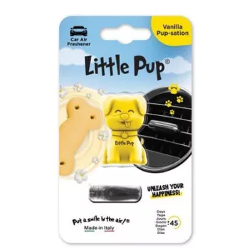   Autóillatosító, szellőzőrácsra, LITTLE JOE "PUP Vanilla Pup-sation", sárga 1 db