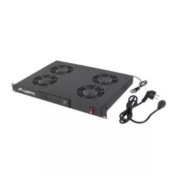   Lanberg AK-1503-B 19 1U 4x ventilátor + termosztát ventilátor egység LCD kijelzővel