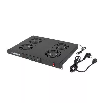 Lanberg AK-1503-B 19 1U 4x ventilátor + termosztát ventilátor egység LCD kijelzővel