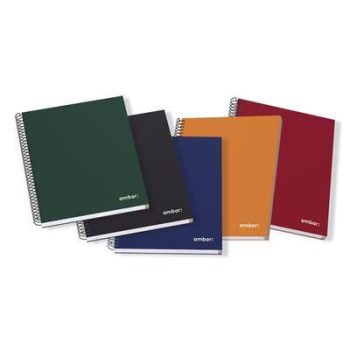   1 db Spirálfüzet, A5, vonalas, 120 lap, keményfedeles, AMBAR "Ideas", vegyes színek
