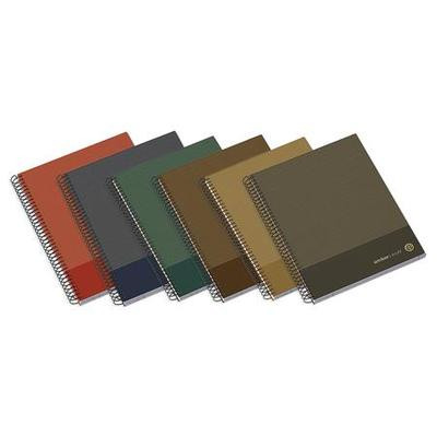 1 db Spirálfüzet, A5, vonalas, 100 lap, keményfedeles, AMBAR "Kraft", vegyes színek