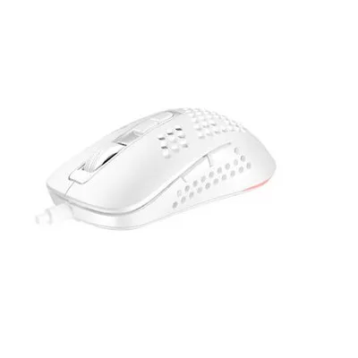 Egér, vezetékes, gaming, RGB, AVAX "LW01", fehér 1 db