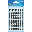 Matrica, számok, 0-9, AVERY ZWECKFORM, fekete, 120 matrica/csomag 2 lap
