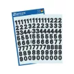 Matrica, számok, 0-9, AVERY ZWECKFORM, fekete, 120 matrica/csomag 2 lap