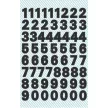 Matrica, számok, 0-9, AVERY ZWECKFORM, fekete, 120 matrica/csomag 2 lap
