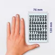 Matrica, számok, 0-9, AVERY ZWECKFORM, fekete, 120 matrica/csomag 2 lap