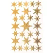 Matrica,  1 ív, 76x120 mm, AVERY ZWECKFORM, "Z-Design No.52252", arany csillagok