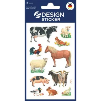   Matrica, papír, 3 ív, 76x120 mm, AVERY ZWECKFORM, "Z-Design No.53720", háziállatok