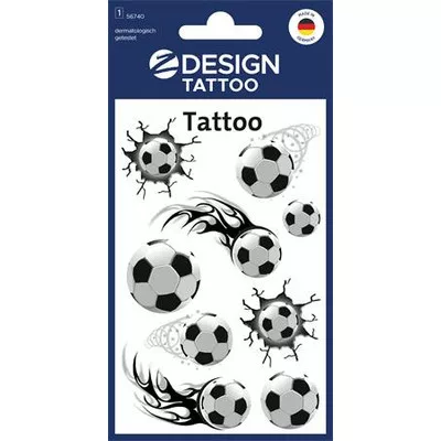 Matrica, tetoválás, 1 ív, 76x120 mm, AVERY ZWECKFORM, "Z-Design No.56740", focilabda