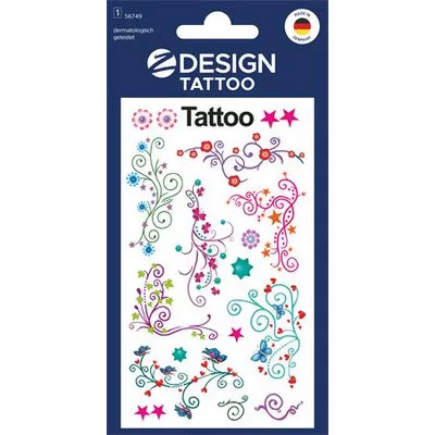 Matrica, tetoválás, 1 ív, 76x120 mm, AVERY ZWECKFORM, "Z-Design No.56749", ornamentika