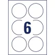 Etikett, univerzális, 80 mm, kör, AVERY ZWECKFORM, 60 etikett/csomag 10 lap