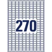 Etikett, univerzális, eltávolítható, 17,8x10 mm, AVERY ZWECKFORM, 8100 etikett/csomag 30 lap
