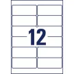 Etikett, 99,1x42,3 mm, poliészter, időjárásálló, AVERY ZWECKFORM, fehér, 240 etikett/csomag 20 lap
