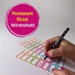 Címke, műanyag, iskolai, 31x15 mm, kézzel írható, AVERY ZWECKFORM, színes, 48 címke/csomag 2 ív