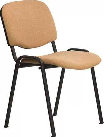 Tárgyalószék, szövetborítás, fekete fémváz, "Felicia", drapp