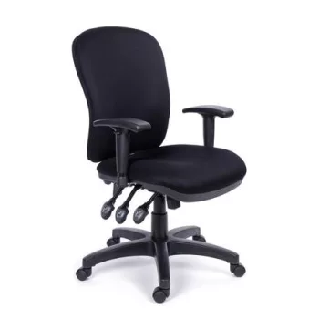   Irodai szék, állítható karfával, fekete gyöngyszövet-borítás, fekete lábkereszt, MAYAH "Super Comfort"