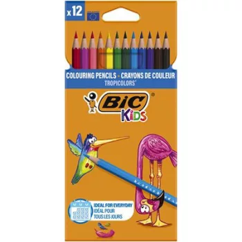   Színes ceruza készlet, BIC KIDS "Tropicolors", 12 különböző szín 12 db