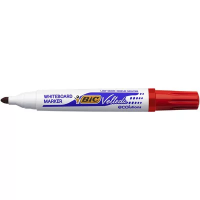 Flipchart- és táblamarker, 1,4 mm, kúpos, BIC" Velleda ecolutions", piros