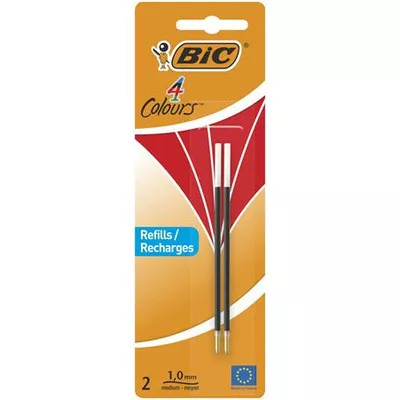 Golyóstollbetét, 0,32 mm, BIC "4 Colours" piros 2 db
