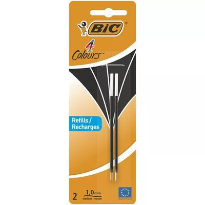 Golyóstollbetét, 0,32 mm, BIC "4 Colours" fekete 2 db