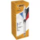 Golyóstoll, háromszínű, nyomósirónnal egyben, BIC "4 Colours" 1 db
