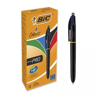 Golyóstoll, 0,32 mm, nyomógombos, négyszínű, BIC "4 Colours Pro" 1 db