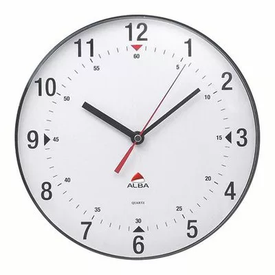 Falióra, mágneses hátlappal, 25 cm, ALBA "Classic", fekete 1 db