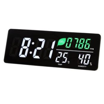   Időjárás állomás, LED kijelzővel, falra szerelhető, ALBA, fekete