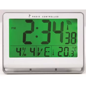   Falióra, rádióvezérlésű, LCD kijelzős, 22x20 cm, ALBA "Horlcdneo", ezüst 1 db
