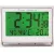 Falióra, rádióvezérlésű, LCD kijelzős, 22x20 cm, ALBA "Horlcdneo", ezüst 1 db