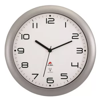   Falióra, rádióvezérlésű, 30 cm, ALBA "Hornewrc", ezüst 1 db