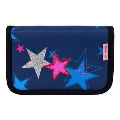 Tolltartó, klapnis, cipzáras, BELMIL "Sparkling Star", kék, csillagok 1 db