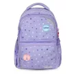 Iskolatáska, cipzáras, BELMIL "Maxi Pack Purple Dots", lila pöttyös