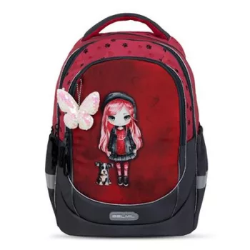   Iskolatáska, cipzáras, BELMIL "Leisure Plus Ladybug Girl", katicalány 1 db
