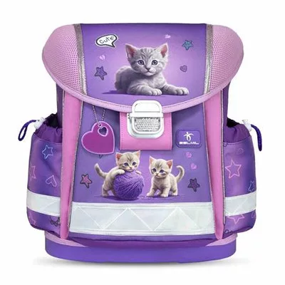 Iskolatáska, fémcsat, BELMIL "Classy Little Kittens", cica