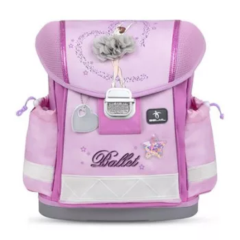   Iskolatáska, fémcsat, BELMIL "Classy Ballerina", lila, balerina
