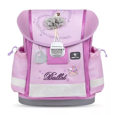 Iskolatáska, fémcsat, BELMIL "Classy Ballerina", lila, balerina