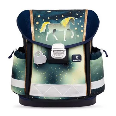 Iskolatáska, fémcsat, BELMIL "Classy Sparkling Unicorn", unikornis 1 db