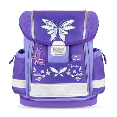 Iskolatáska, fémcsat, BELMIL "Classy Starlight Wings", csillagfény szárnyak