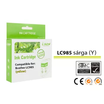   Brother -höz, LC985 Y (sárga) utángyártott TINTAPATRON / INK CARTRIDGE (~260 oldalas)