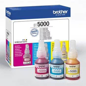   Brother BT5000CL  (3X~5000 oldal)  CMY (cián+magenta+sárga) eredeti tintatartály csomag