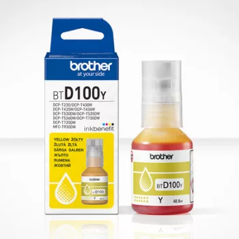   Brother BTD100Y Eredeti Sárga Tintatartály - (48,8 ml 5.000 oldal kapacitás)