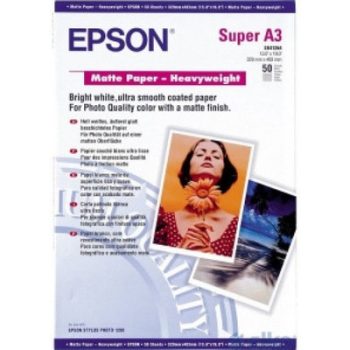 Epson matt nehéz súlyú fotópapír (A3+, 50 lap, 167g)